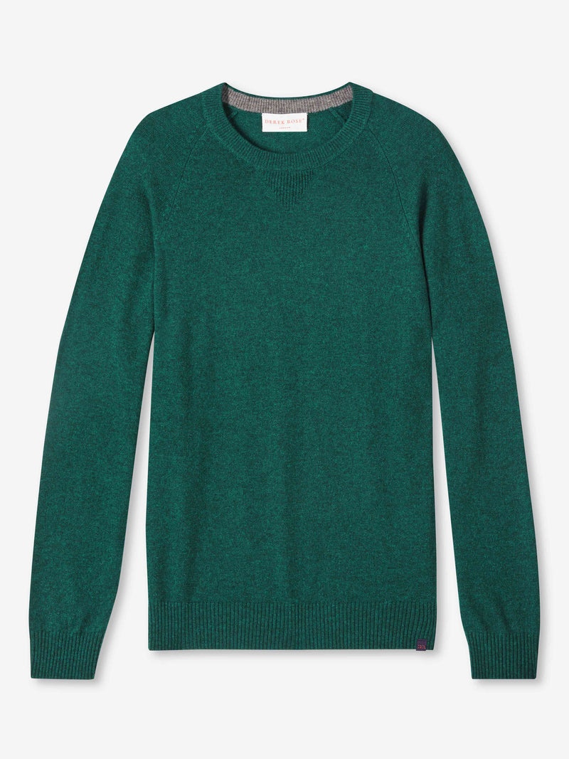 Men's Sweater Finley Cashmere Dark Green Heather - 1