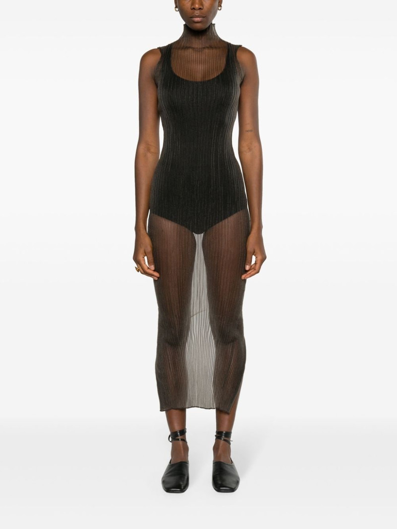 AISLING CAMPS high-neck ribbed midi dress outlook