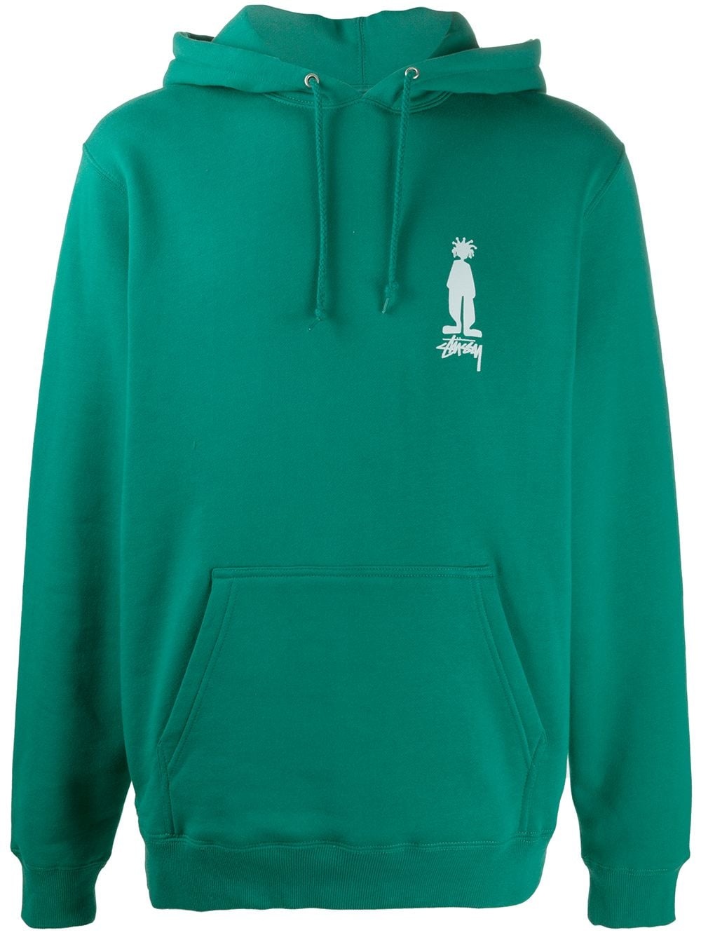 logo print hooded sweatshirt - 1