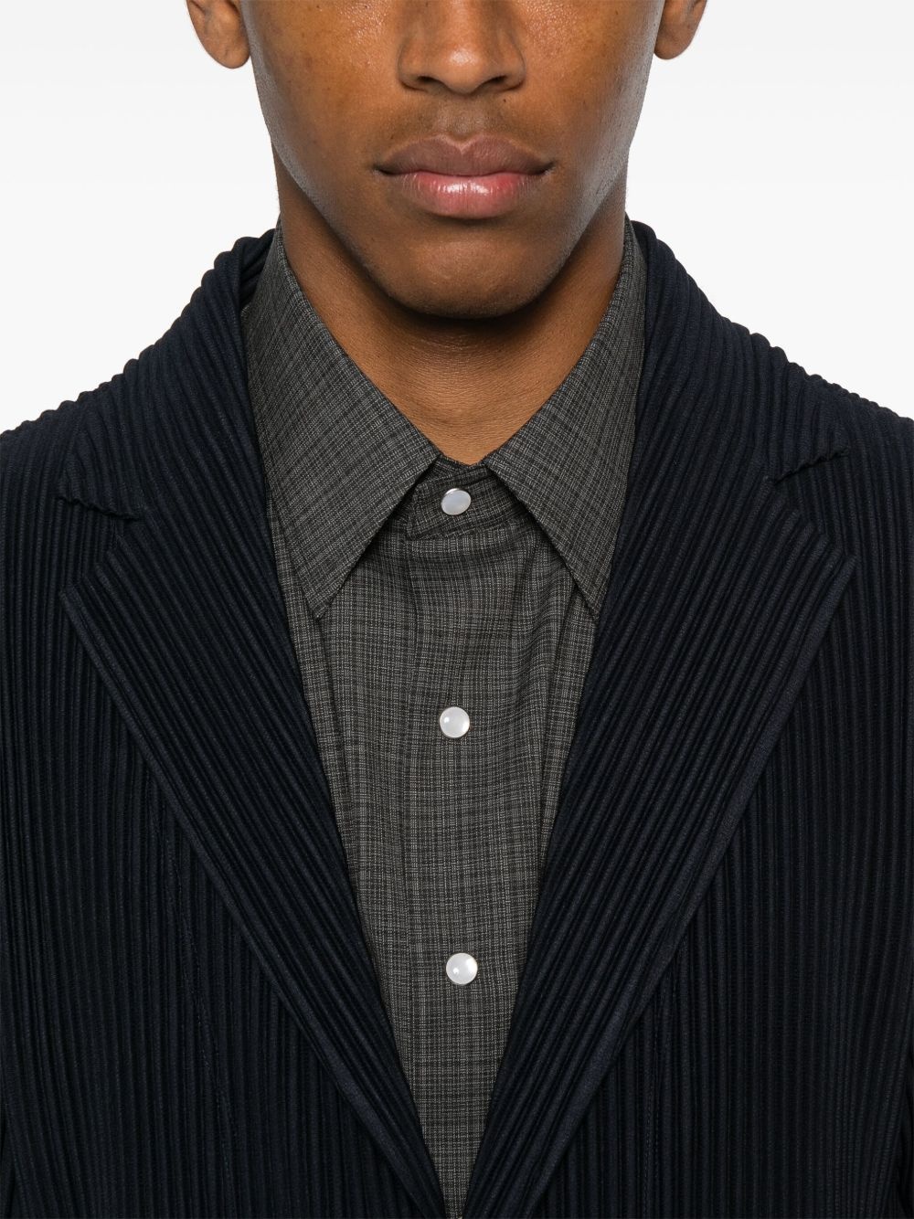 plissé-effect blazer - 5