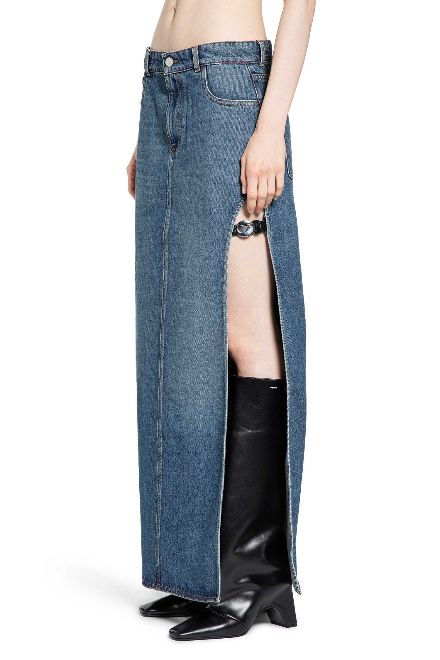 Garter Belt Denim Skirt - 4