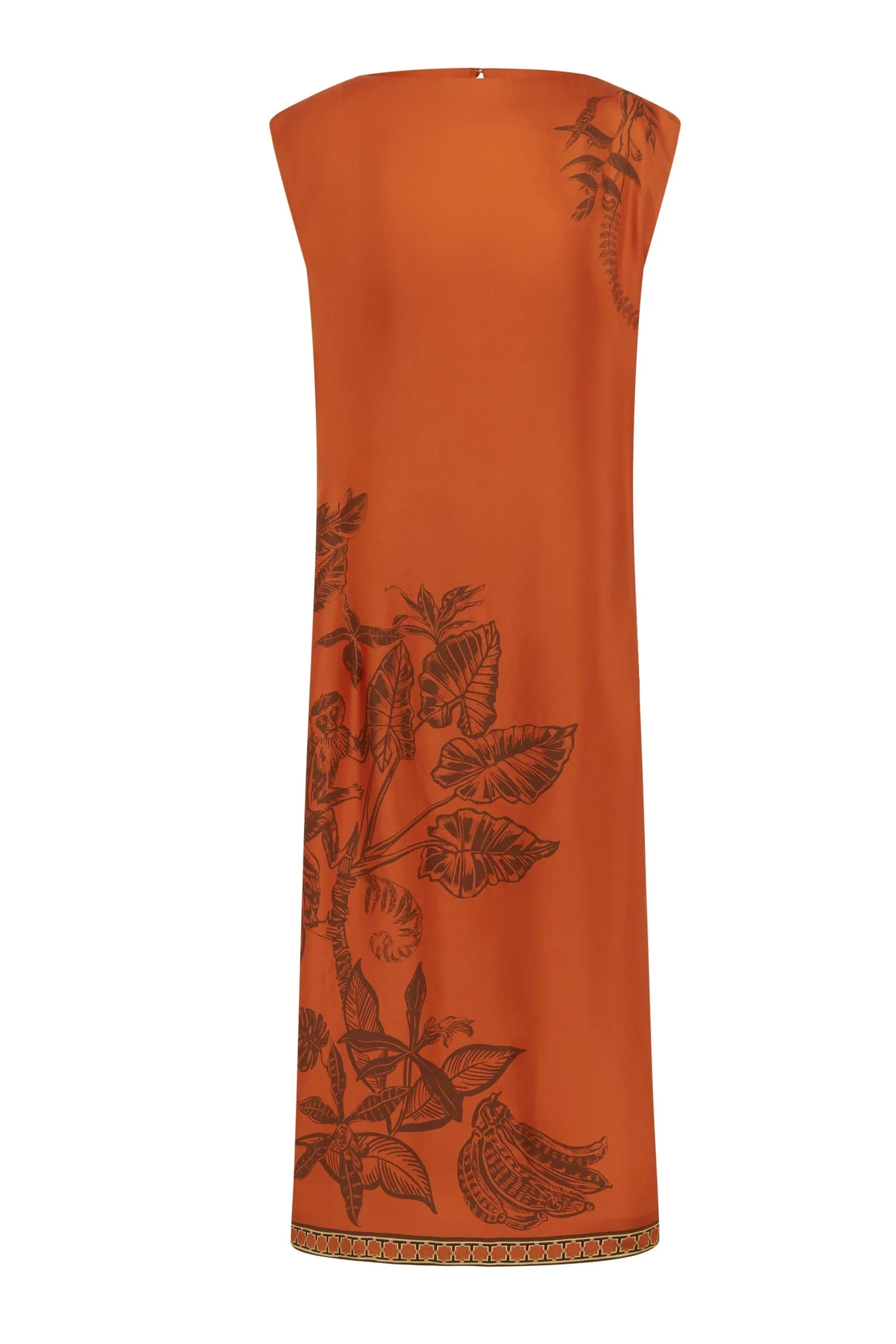 Monkey Dance Silk Midi Dress - 1