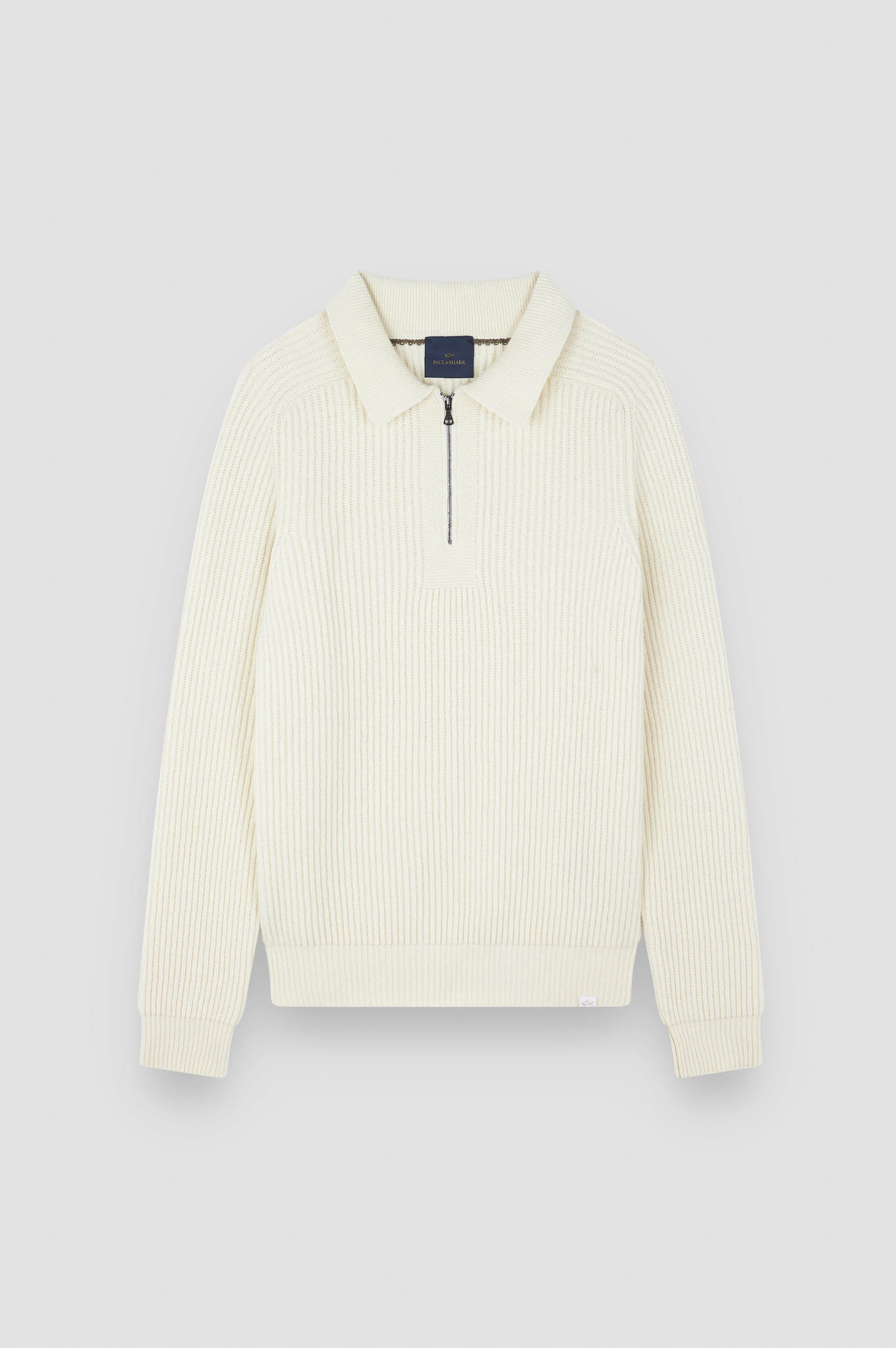 ZIPPED RE-WOOL POLO SHIRT - 1