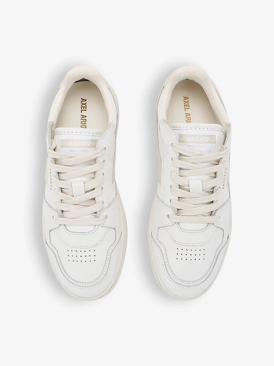 Dice-A panelled leather and suede low-top trainers - 2