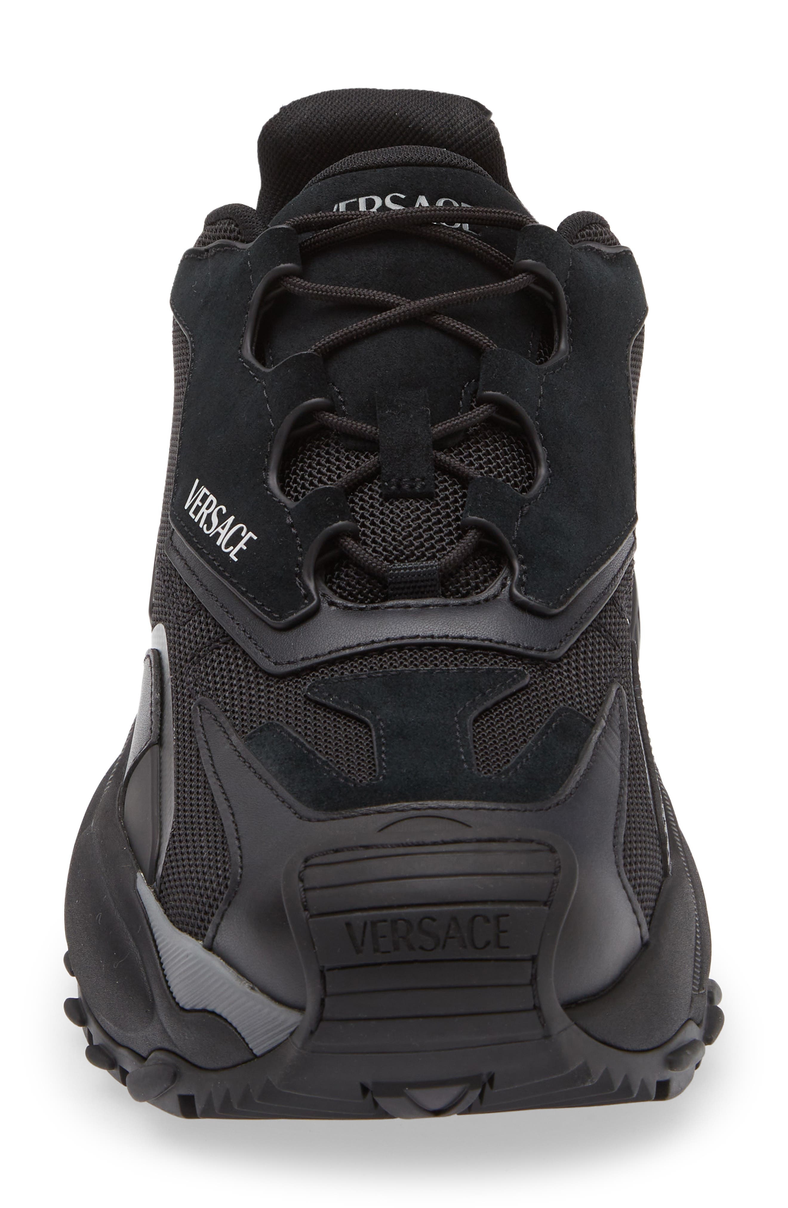 Versace Mercury Low Top Sneaker in Black-Ruthenium Ultra at Nordstrom - 4
