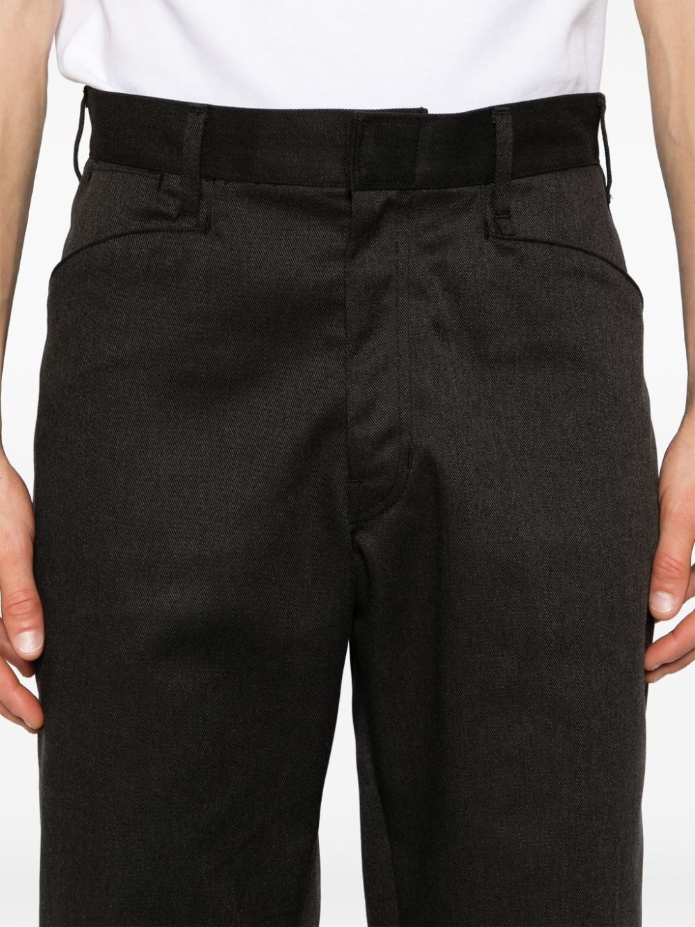 mid-rise straight-leg trousers - 5
