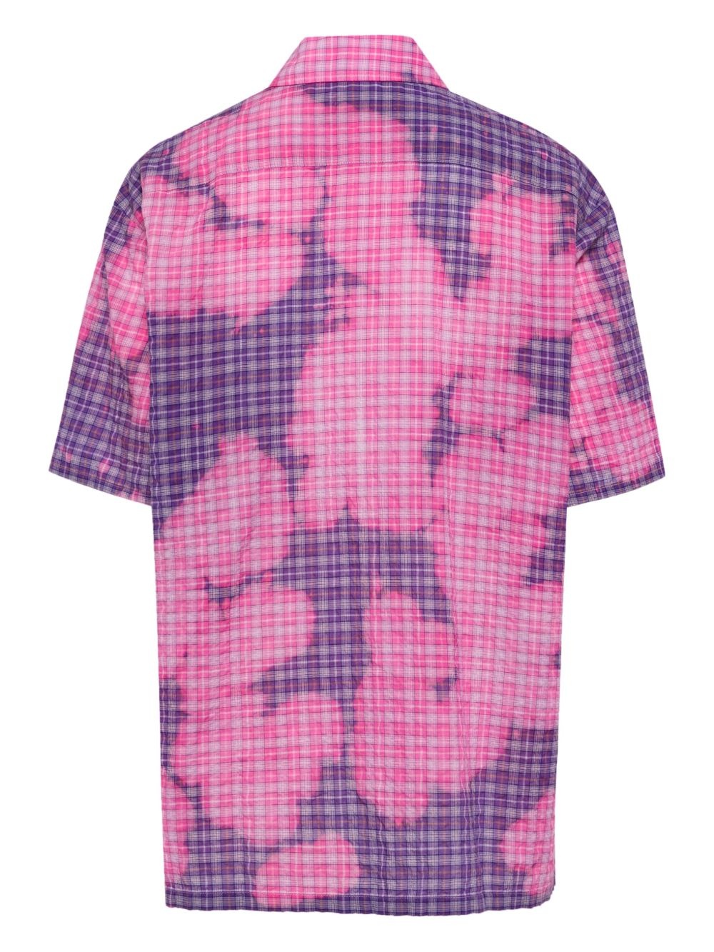 bleached-effect zip-up shirt - 2