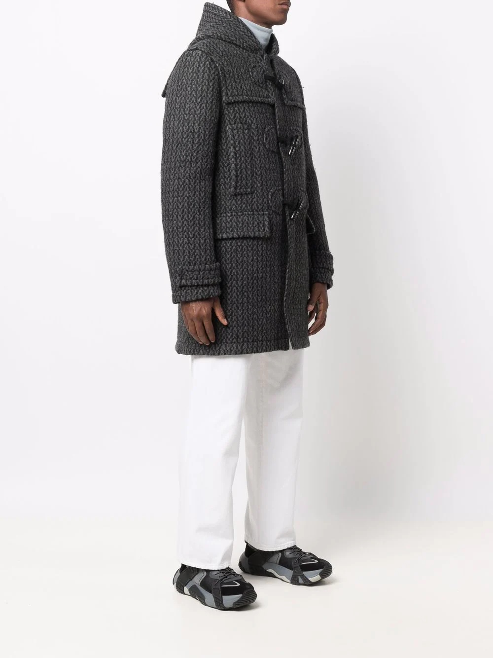 V-pattern duffle coat - 3