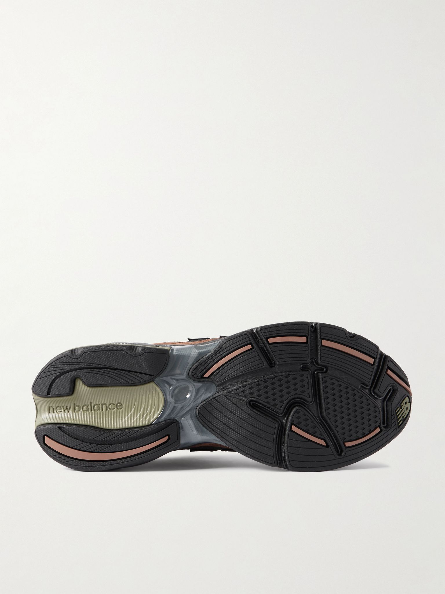 ABZORB 2010 Suede and Mesh Sneakers Orange - 3