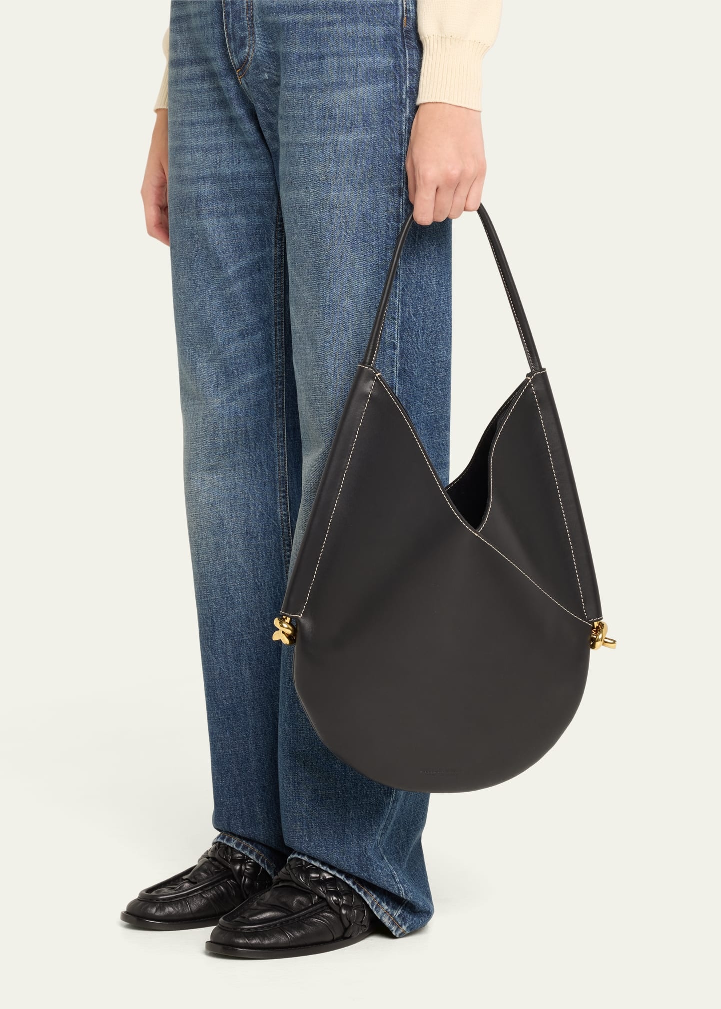 Medium Solstice Leather Shoulder Bag - 2