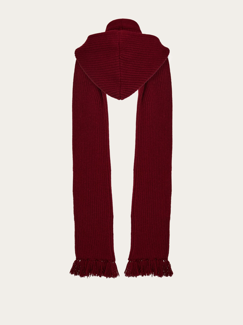 Knitted hood with scarf 4