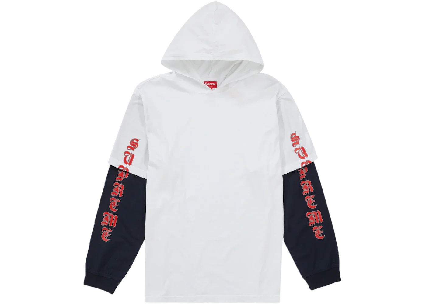 Supreme Layered Hooded L/S Top White - 1