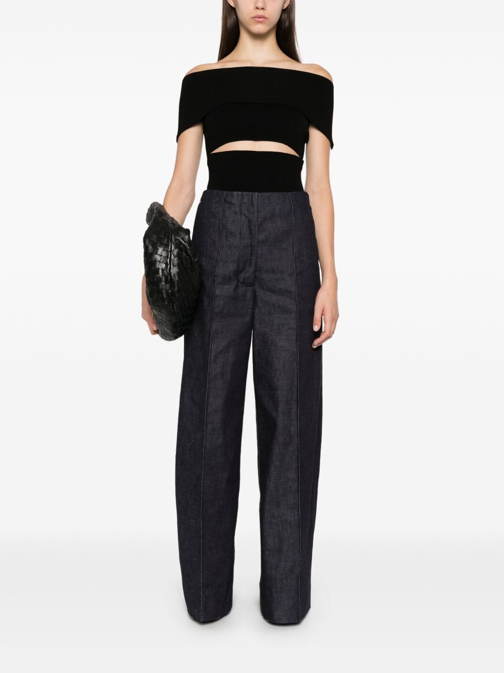 cut-out off-shoulder top - 2