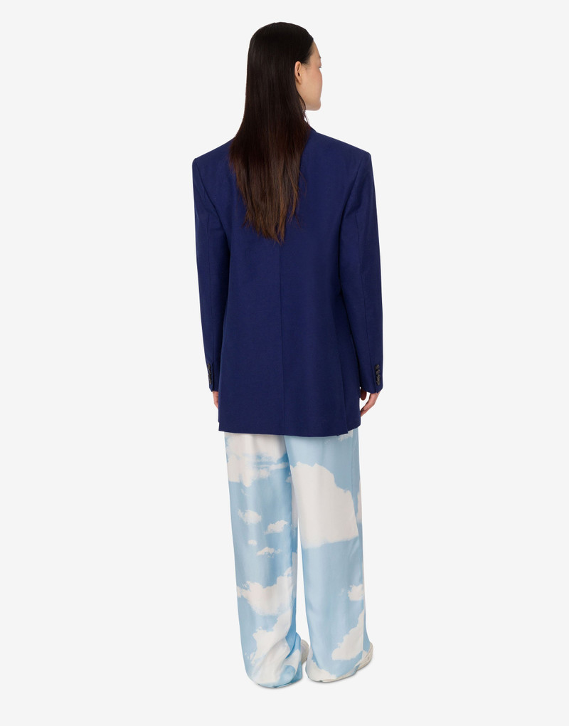 Moschino COTTON SHANTUNG JACKET LAUREL CROWN outlook