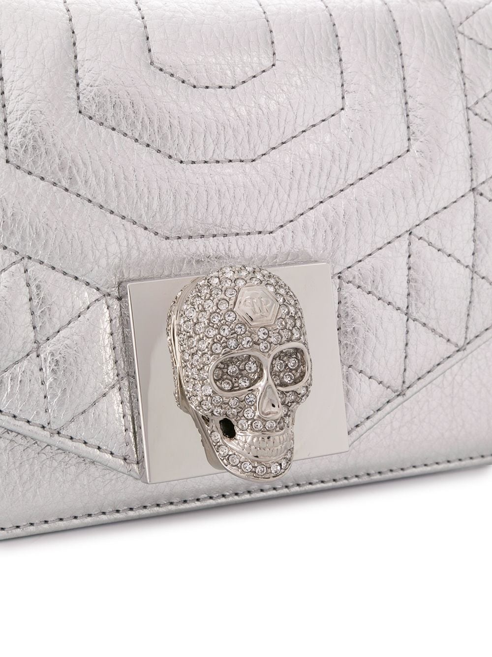 embellished skull shoulder bag - 4