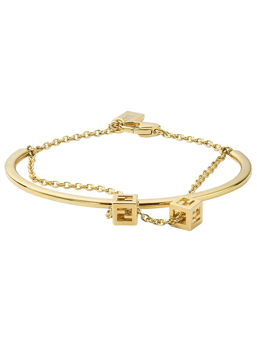 Fendi Faces bracelet in gold-coloured metal - 1