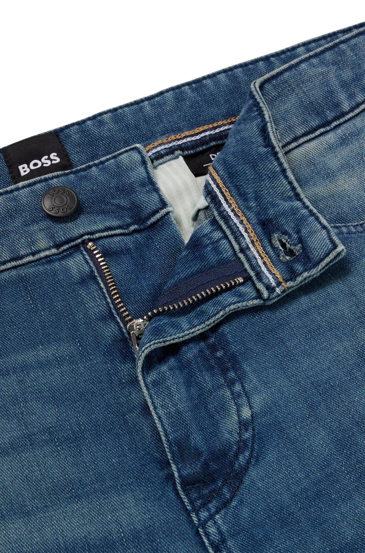 SLIM-FIT JEANS IN SUPER-SOFT BLUE DENIM - 6