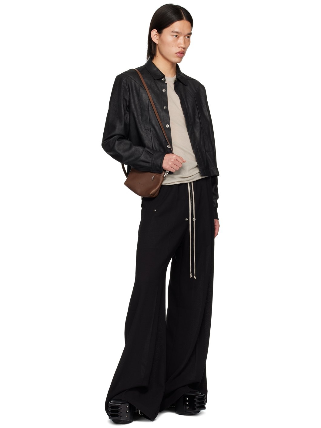 Black Porterville Wide Bela Trousers - 4