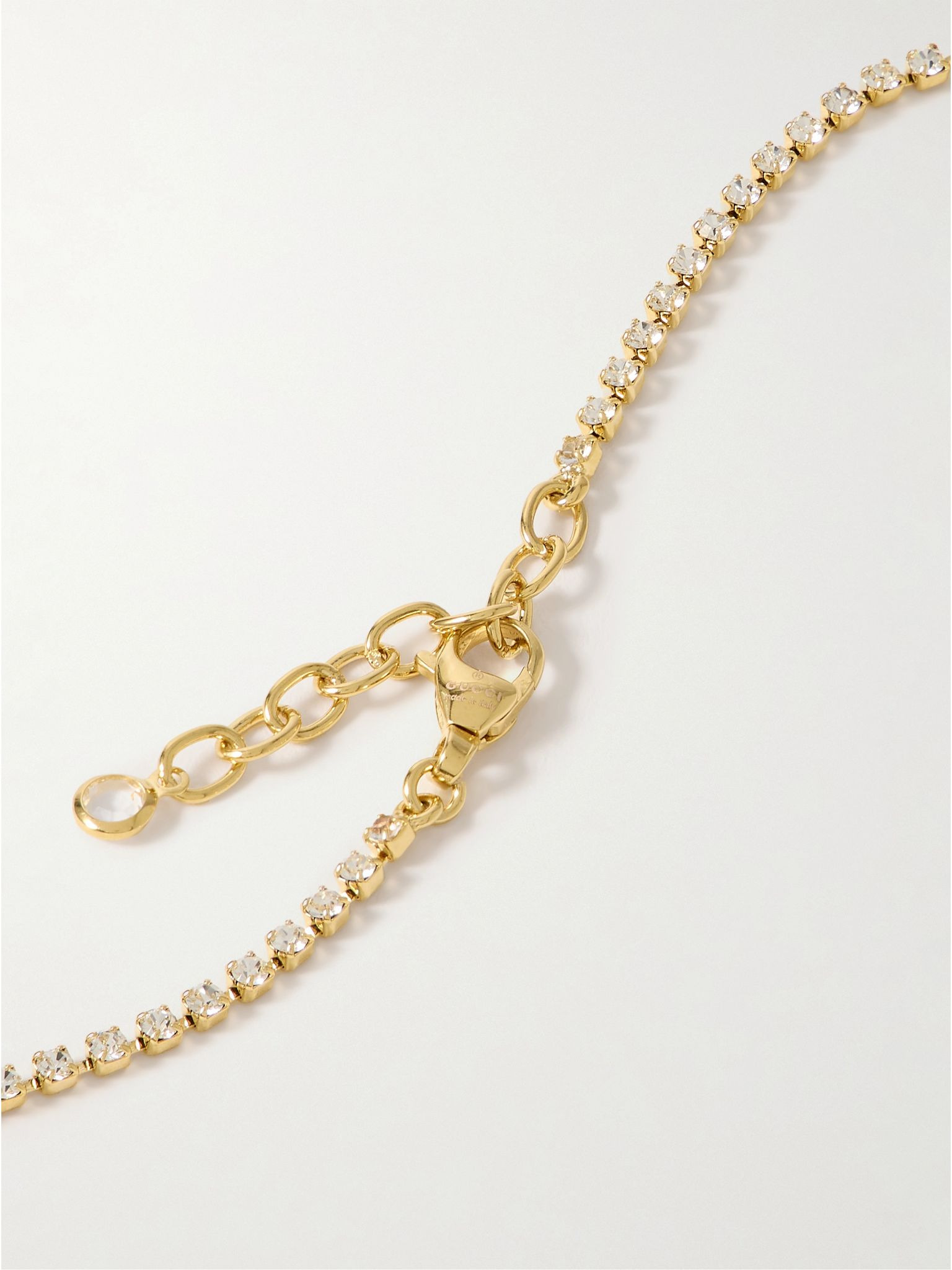 Blondie gold-tone, faux-pearl and crystal necklace Gold - 3