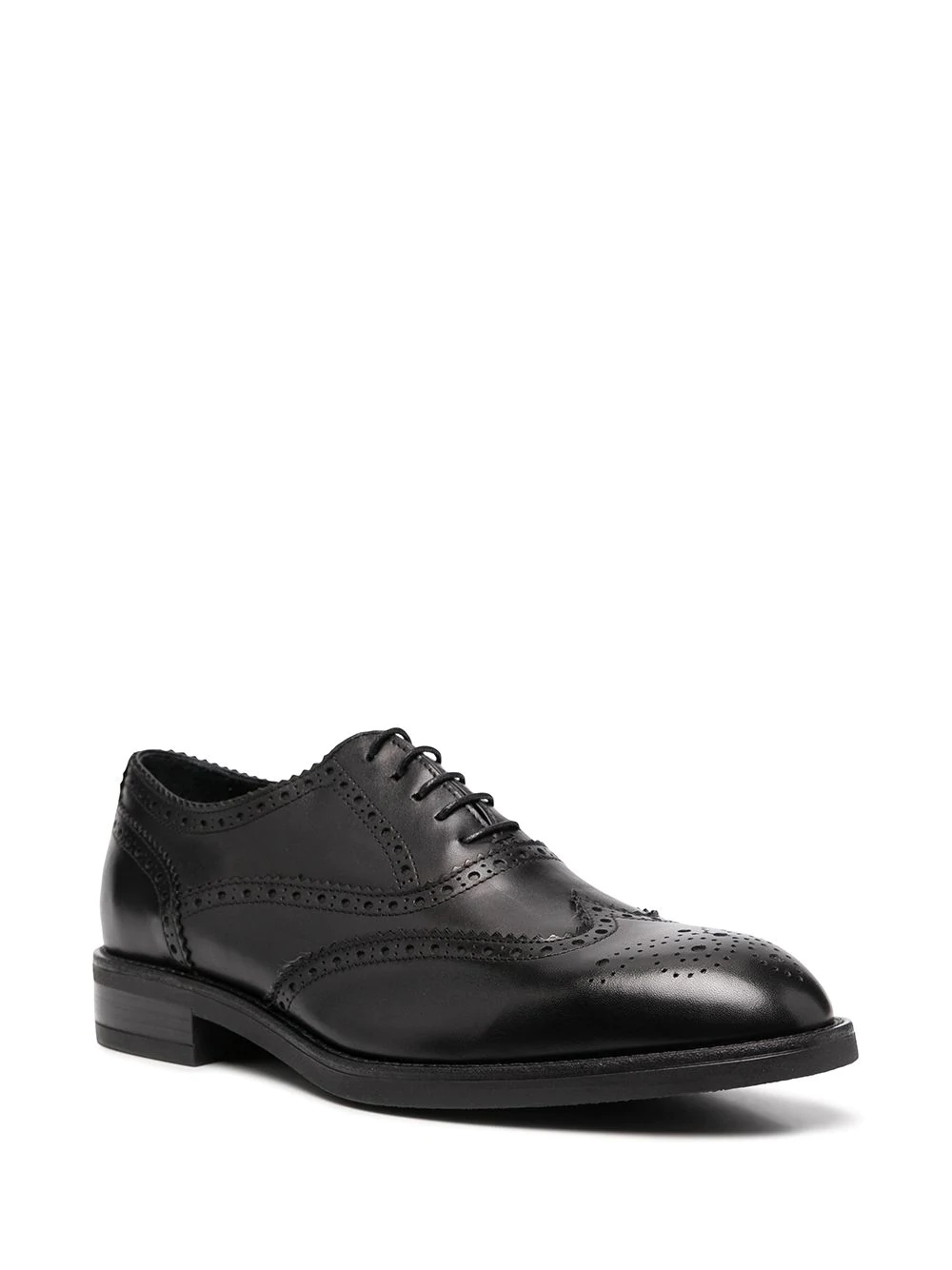 perforated detail derby shoes - 2