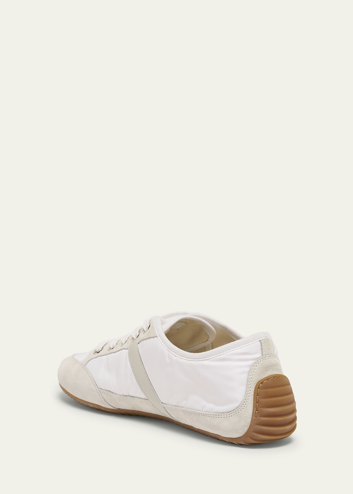 Men's Slim Nylon and Suede Low-Top Sneakers - 4