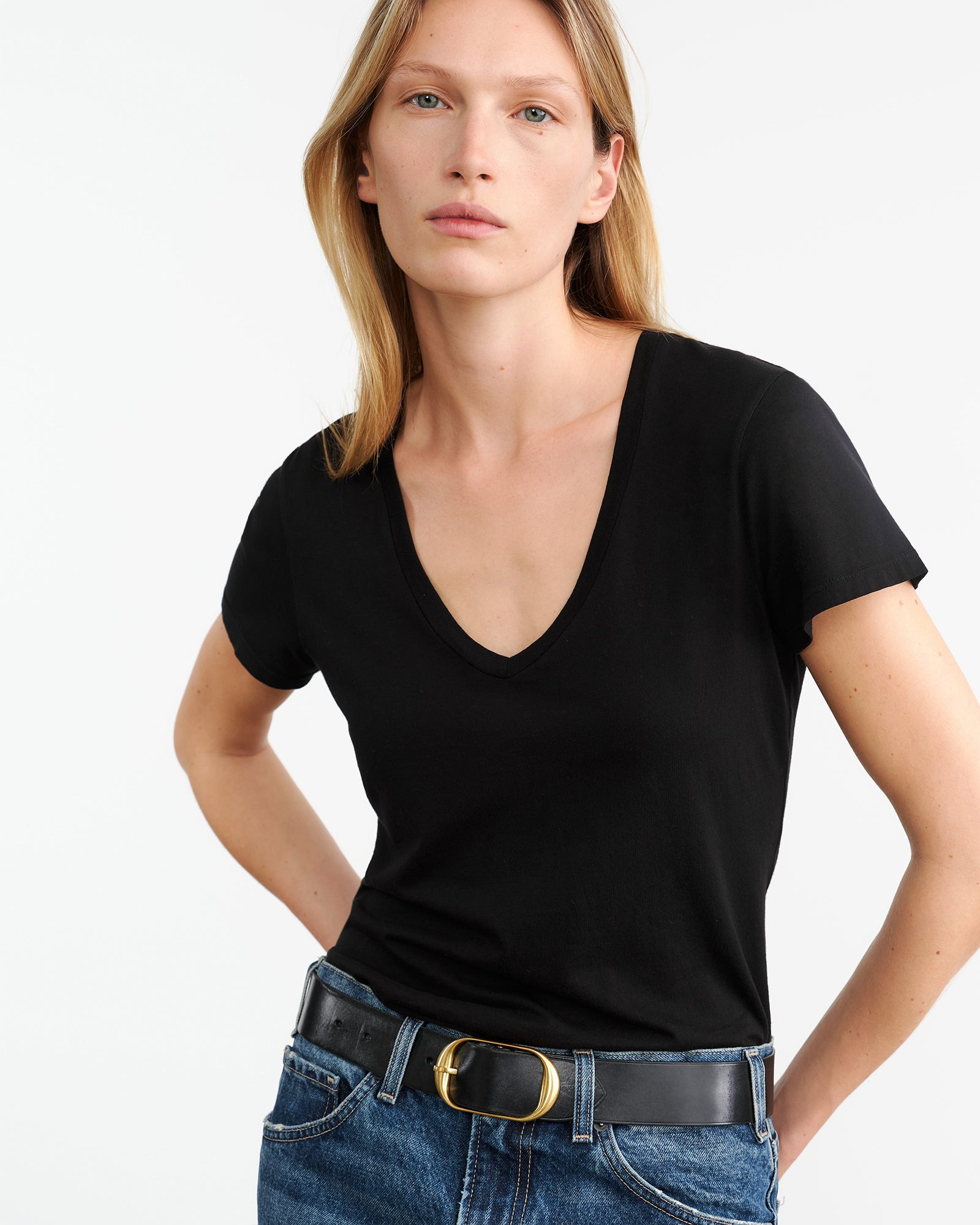 CAROL VNECK TEE SHIRT - 3