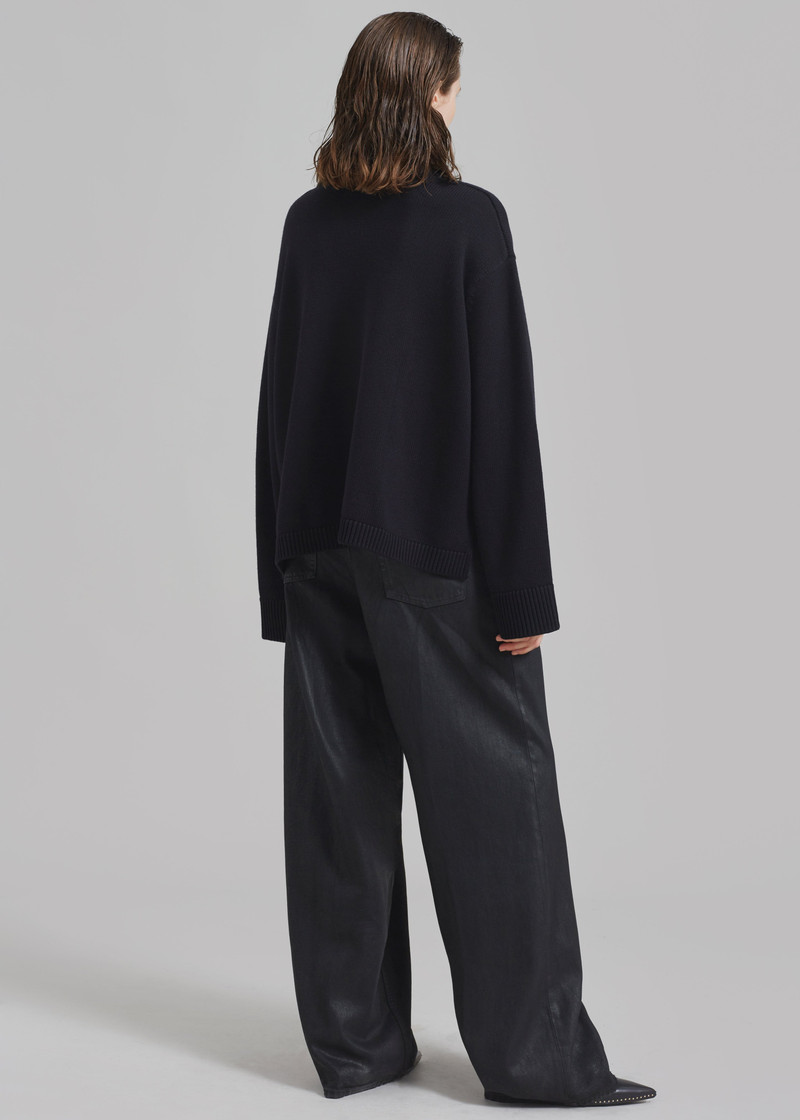 Rhea Trapeze Turtleneck - Black 17