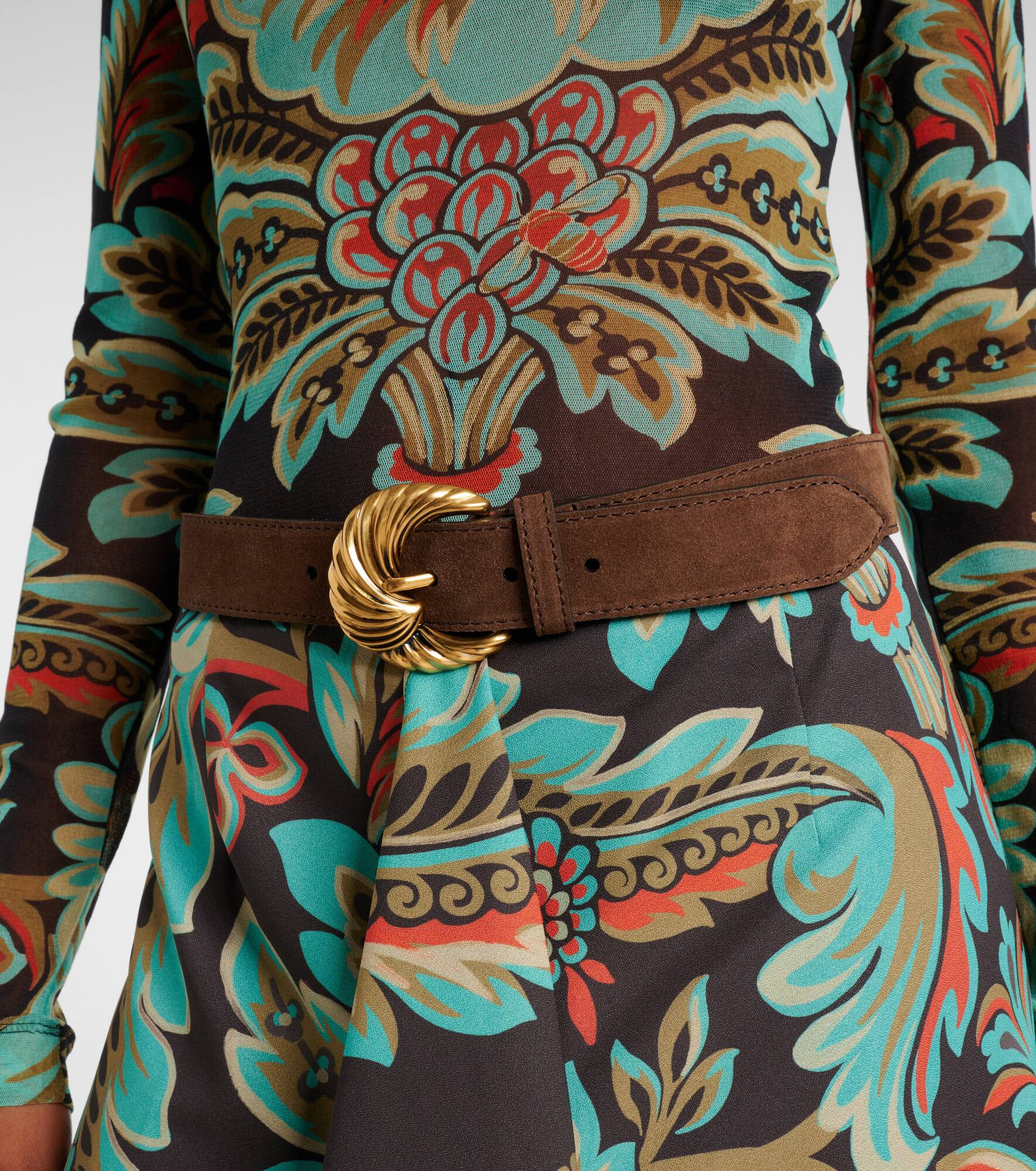 Paisely suede belt - 2