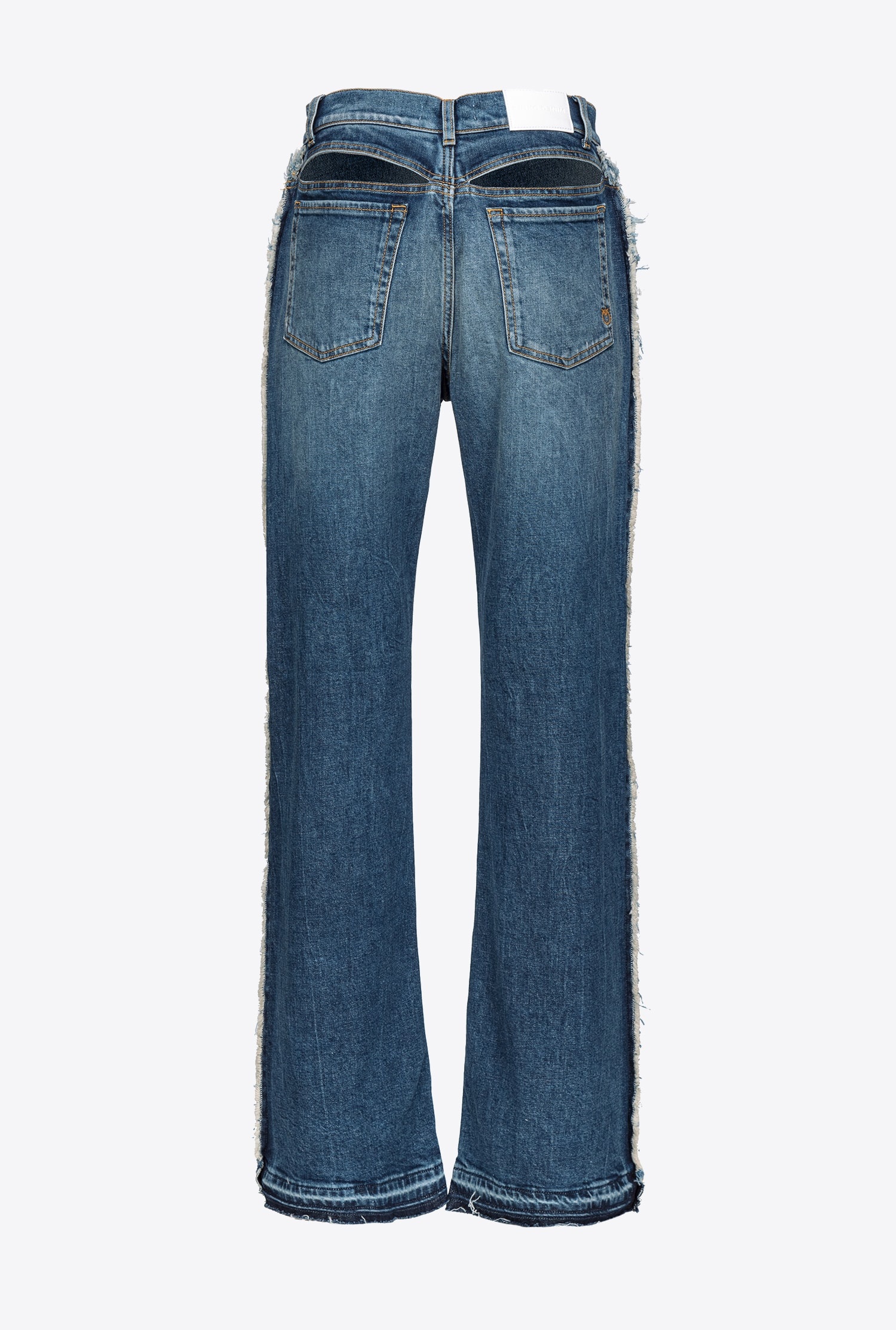 PINKO WIDE-LEG JEANS WITH CUT-OUT | REVERSIBLE