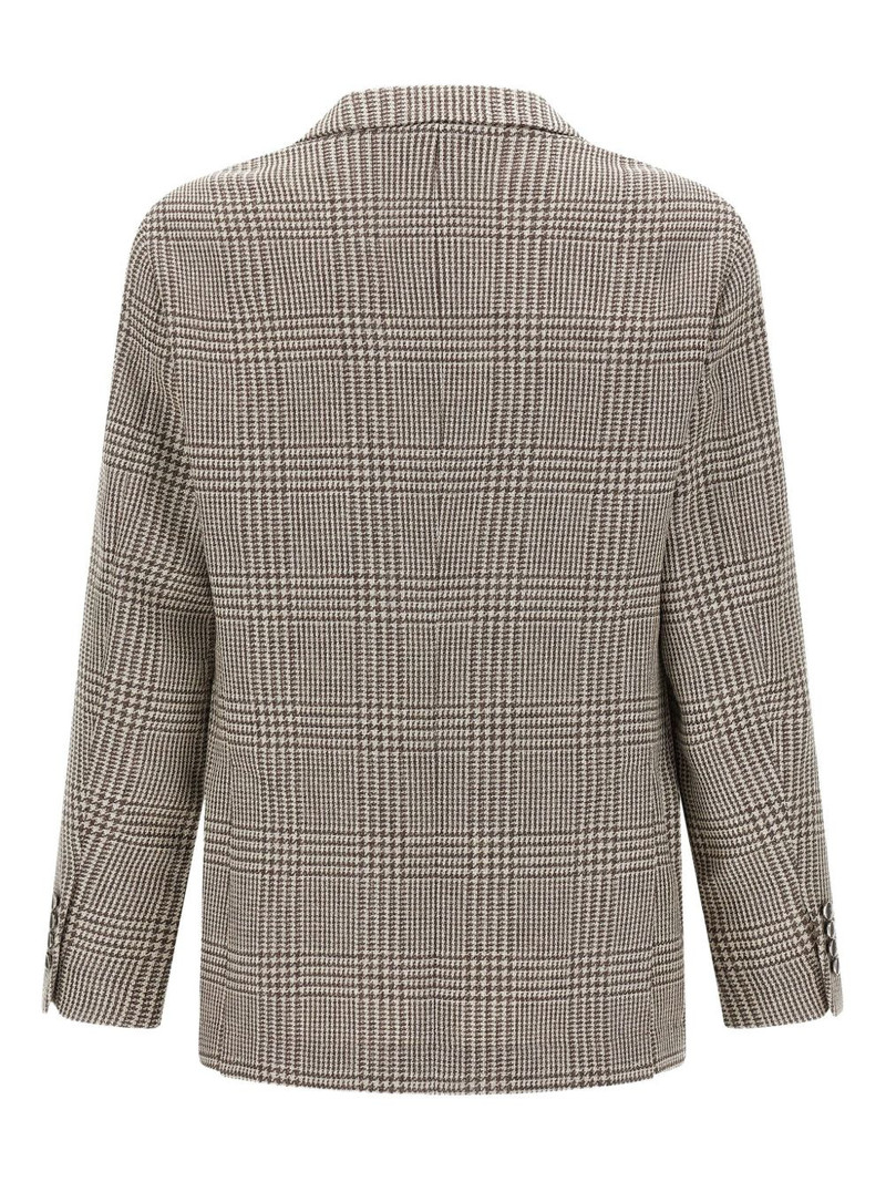 Brunello Cucinelli houndstooth check single-breasted blazer outlook