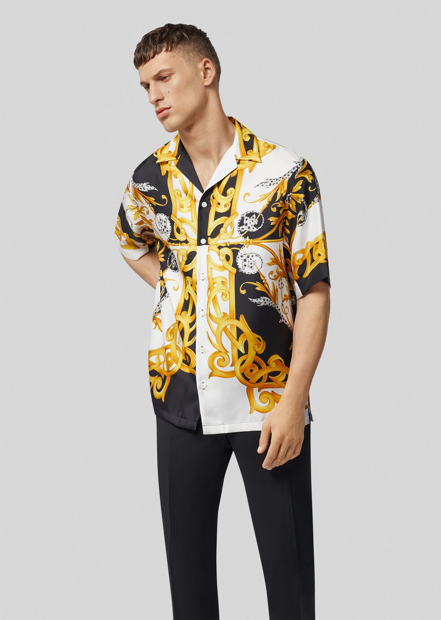 Barocco Acanthus Print Silk Twill Shirt - 2