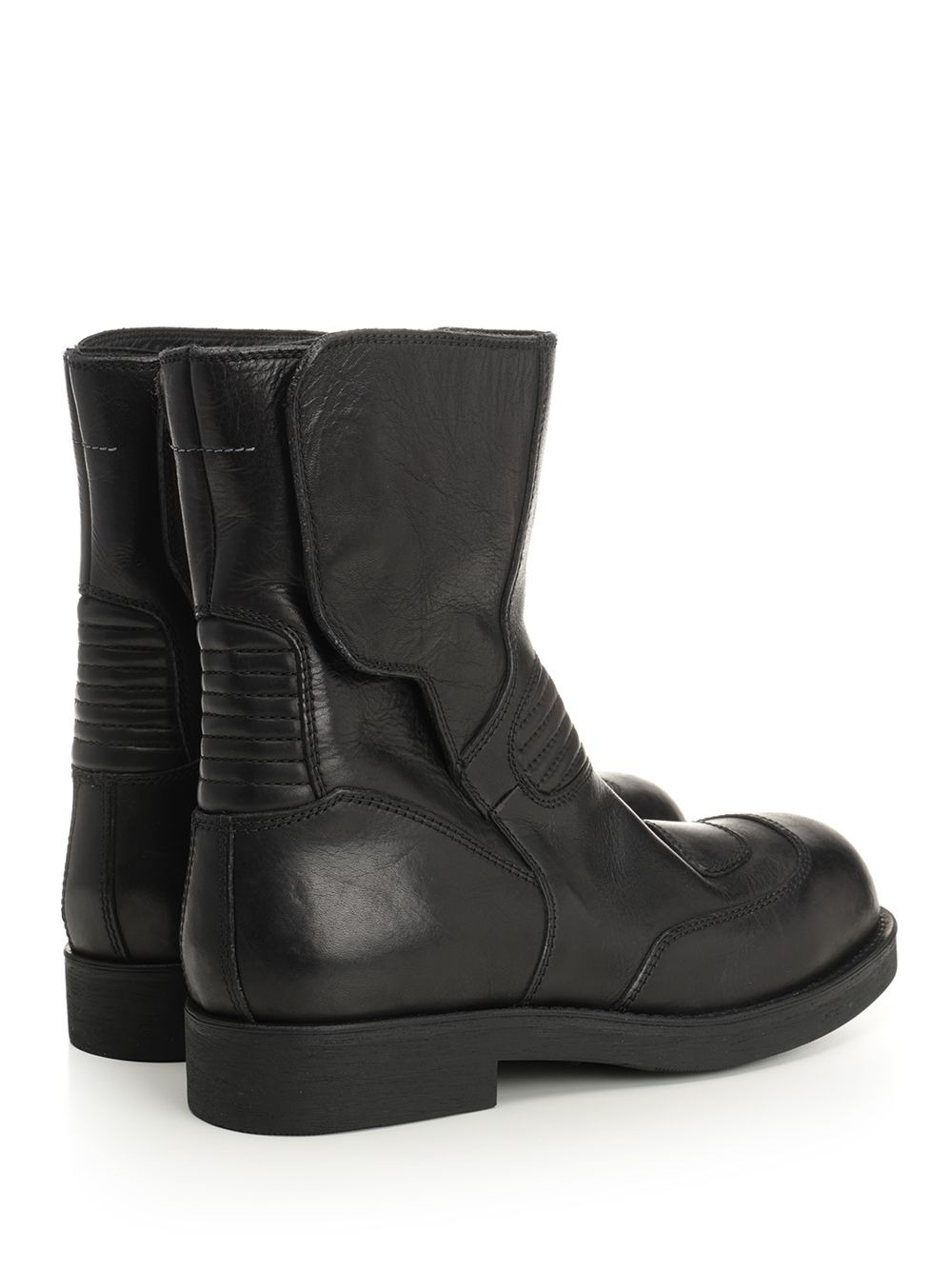 Leather Ankle Boots Black - 3