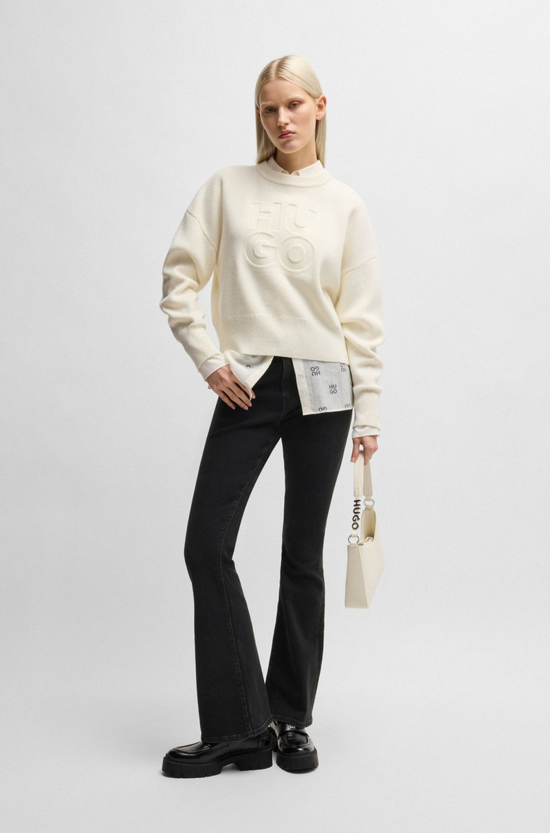 HUGO SLIM-FIT JEANS IN BLACK STRETCH DENIM outlook