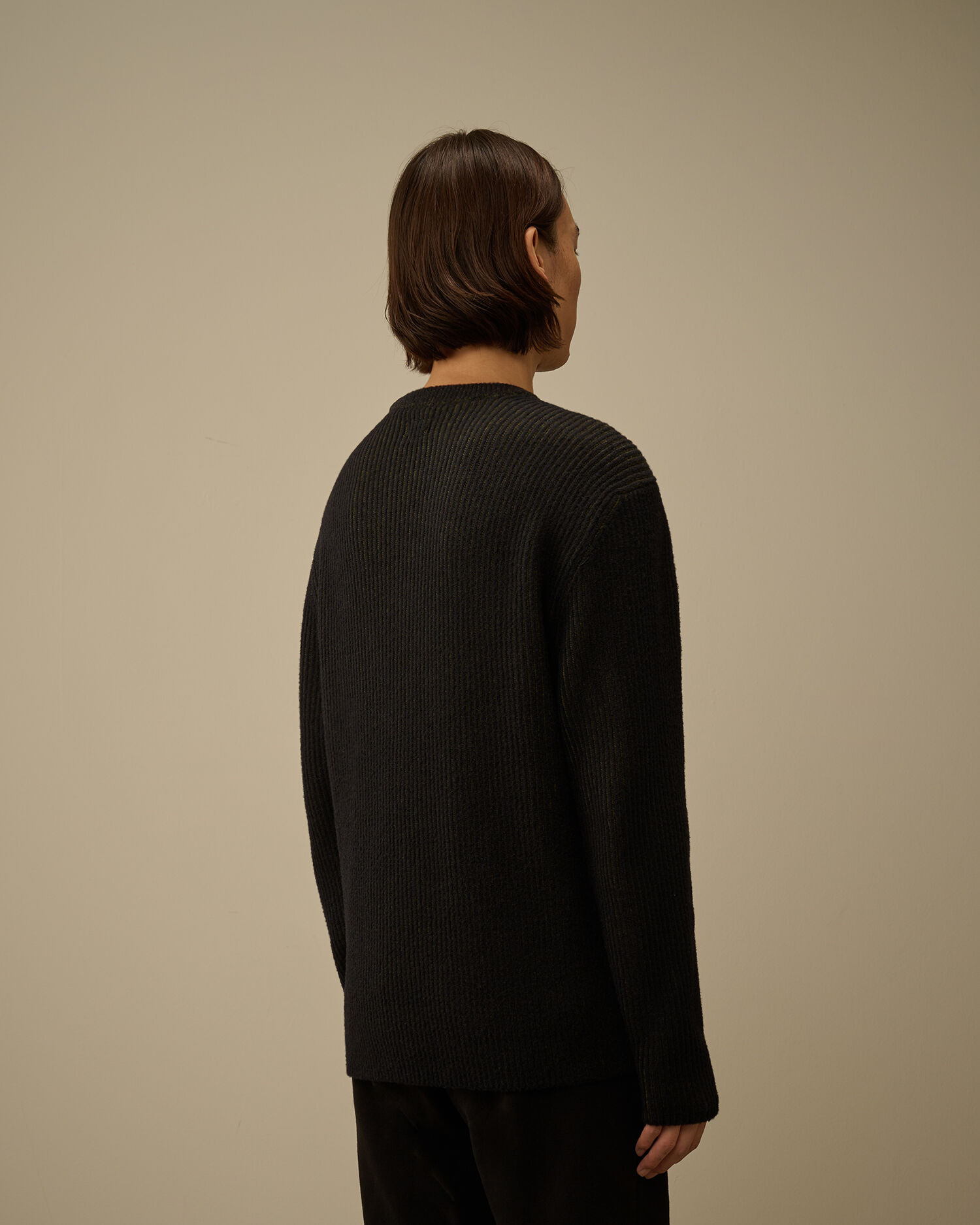 Fleece Knit Crewneck Lens Sweater - 4