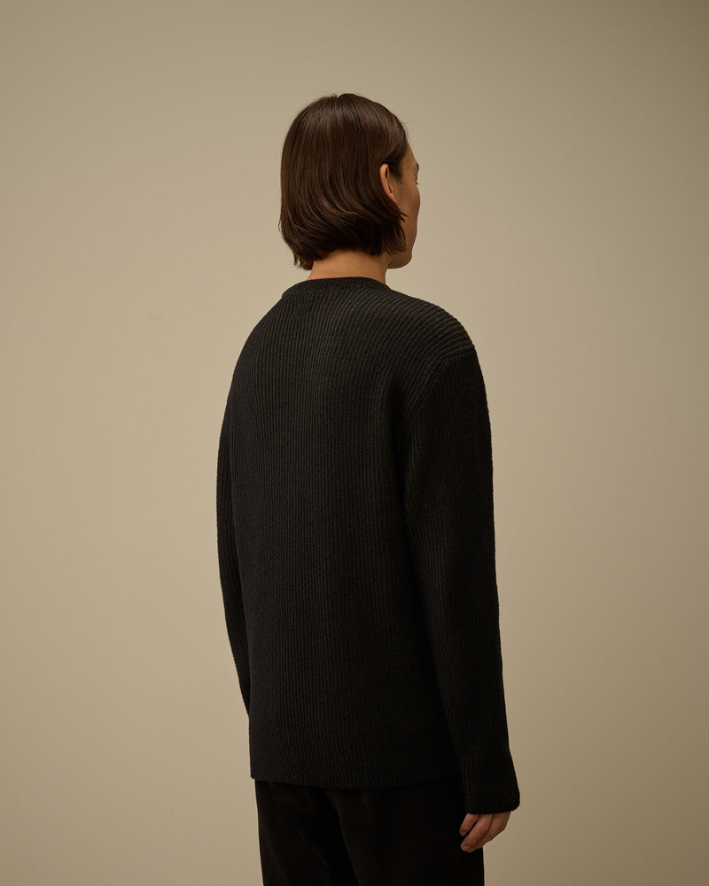 Fleece Knit Crewneck Lens Sweater 4