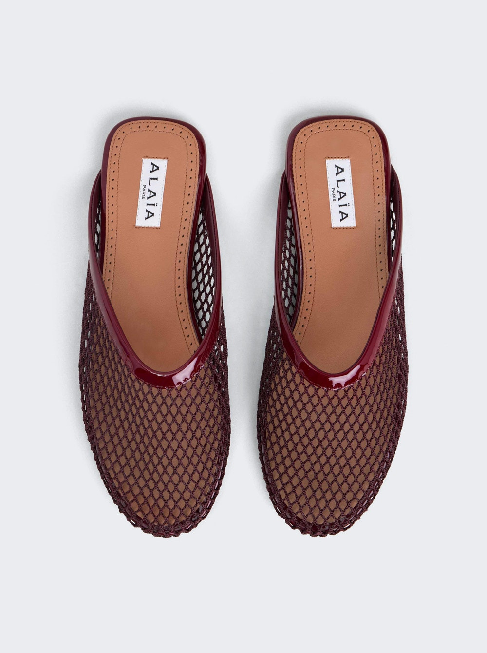 Flat Mules Rouge Grenat - 3