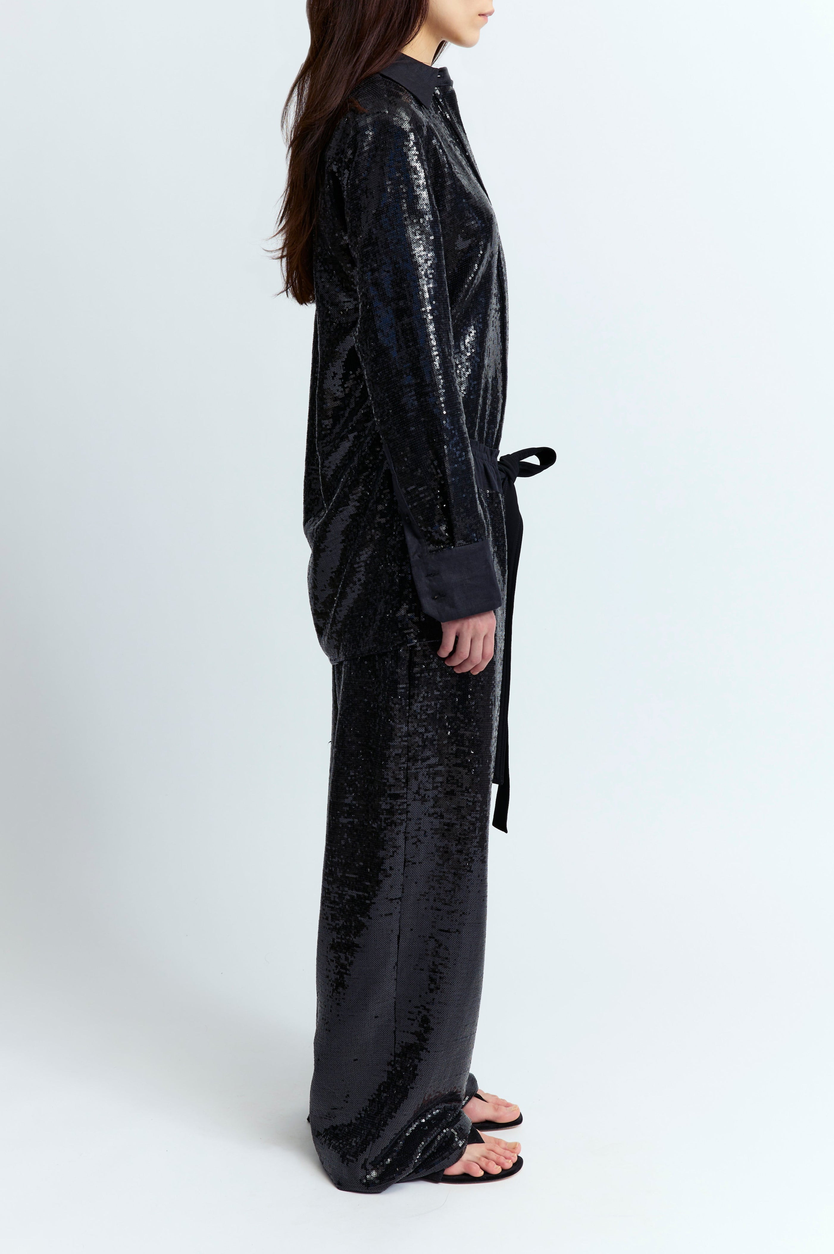 MARLEY SHIRT IN LINEN SEQUIN - 3