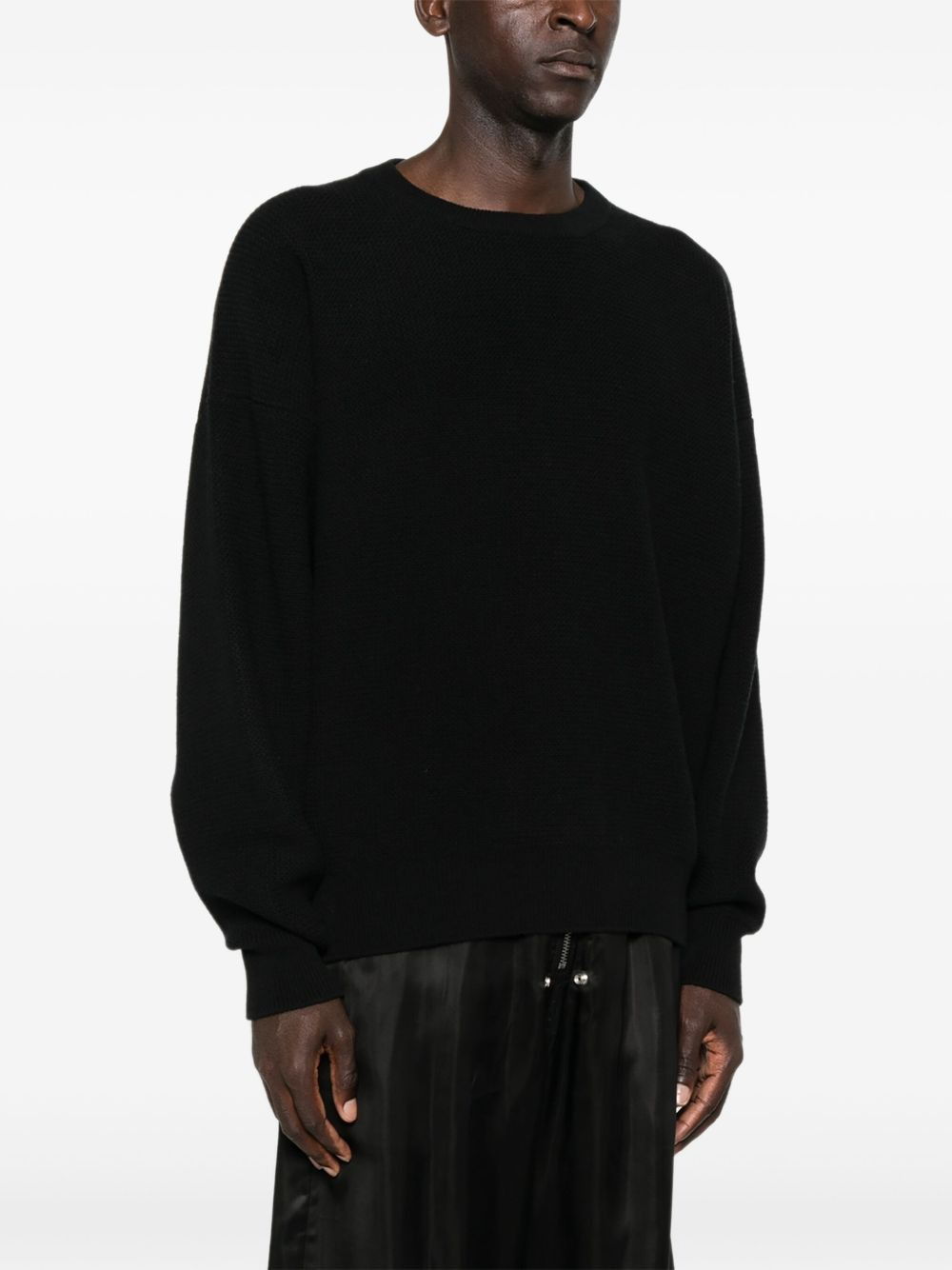 round-neck wool sweater - 3