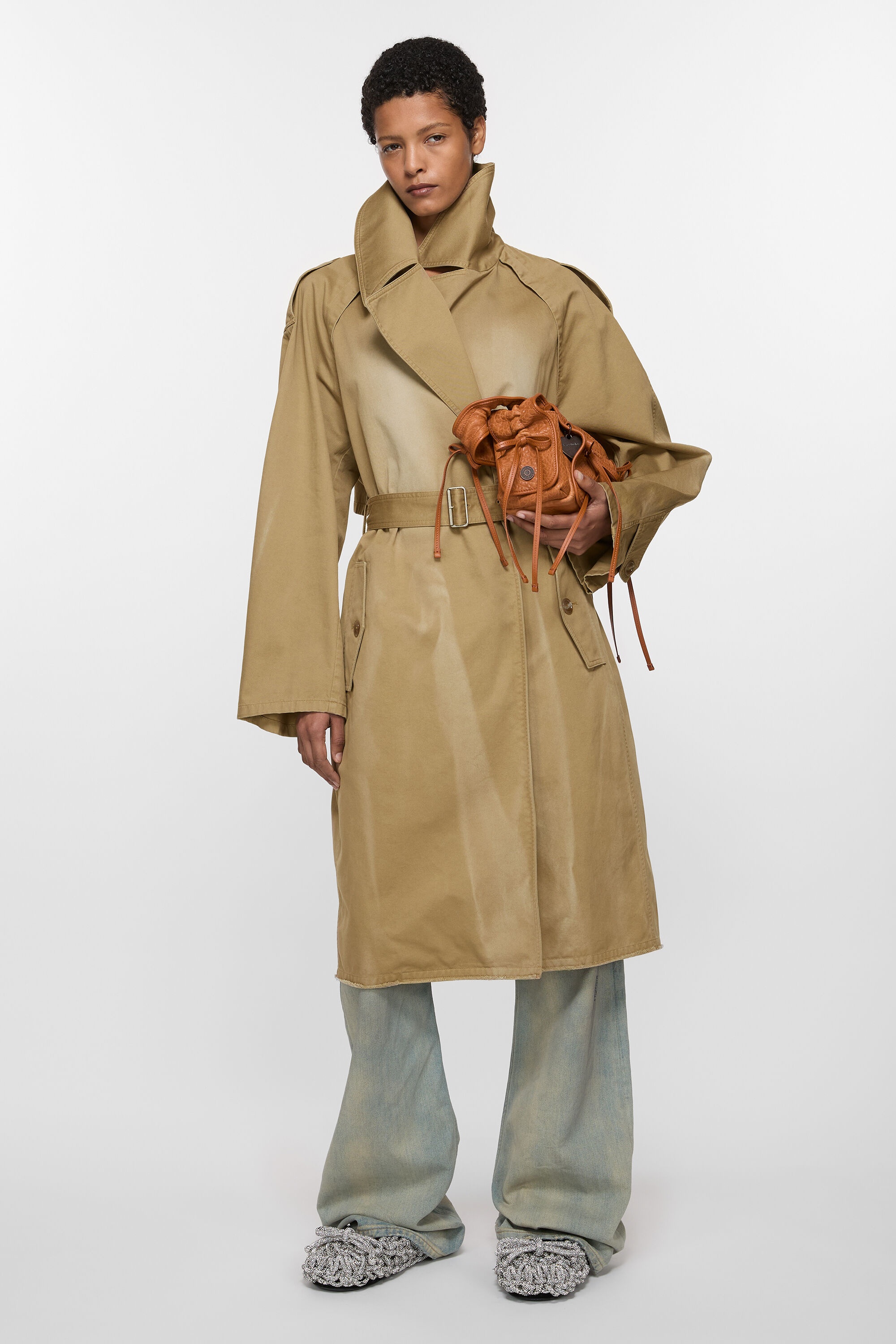 Belted coat - Mushroom beige - 5