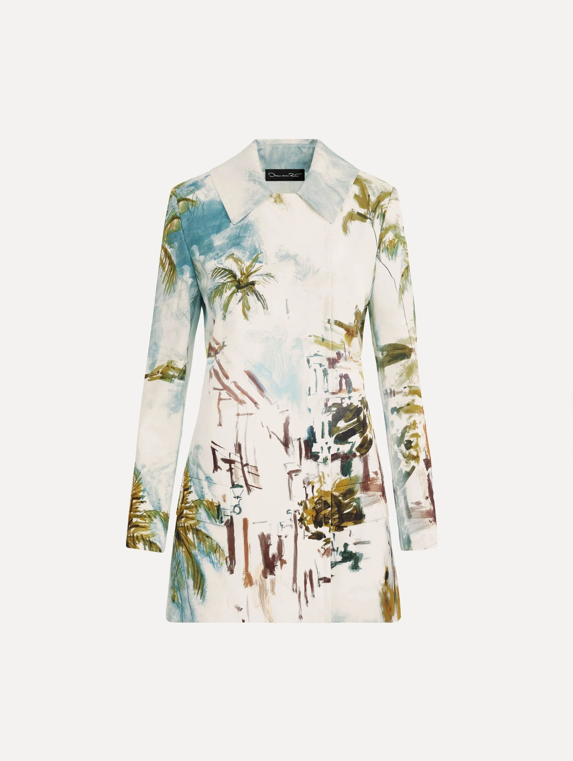 DOMINICAN LANDSCAPE COTTON POPLIN COAT - 1