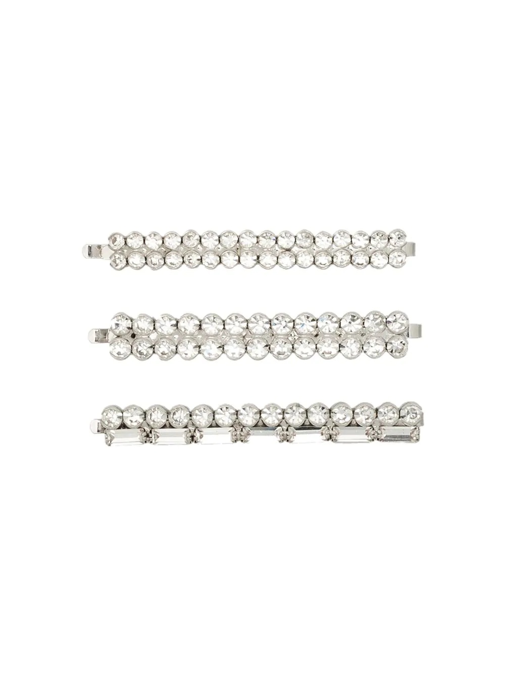 double row crystal hair slides (set of 3) - 1