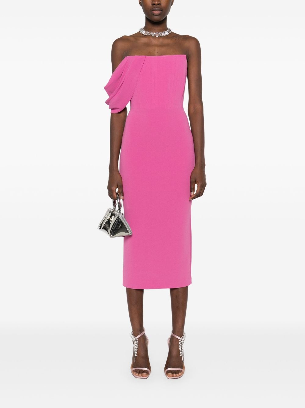 crepe corset midi dress - 2