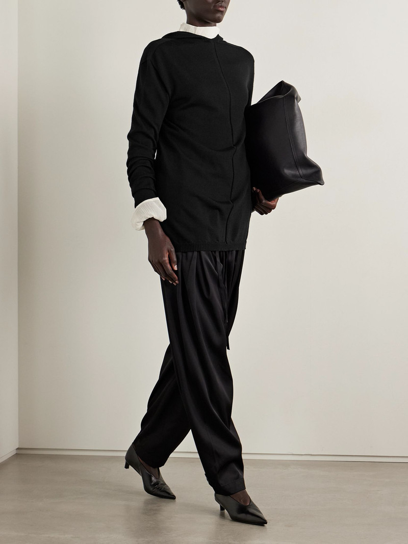 Rick Owens Maglia wool hoodie Black outlook