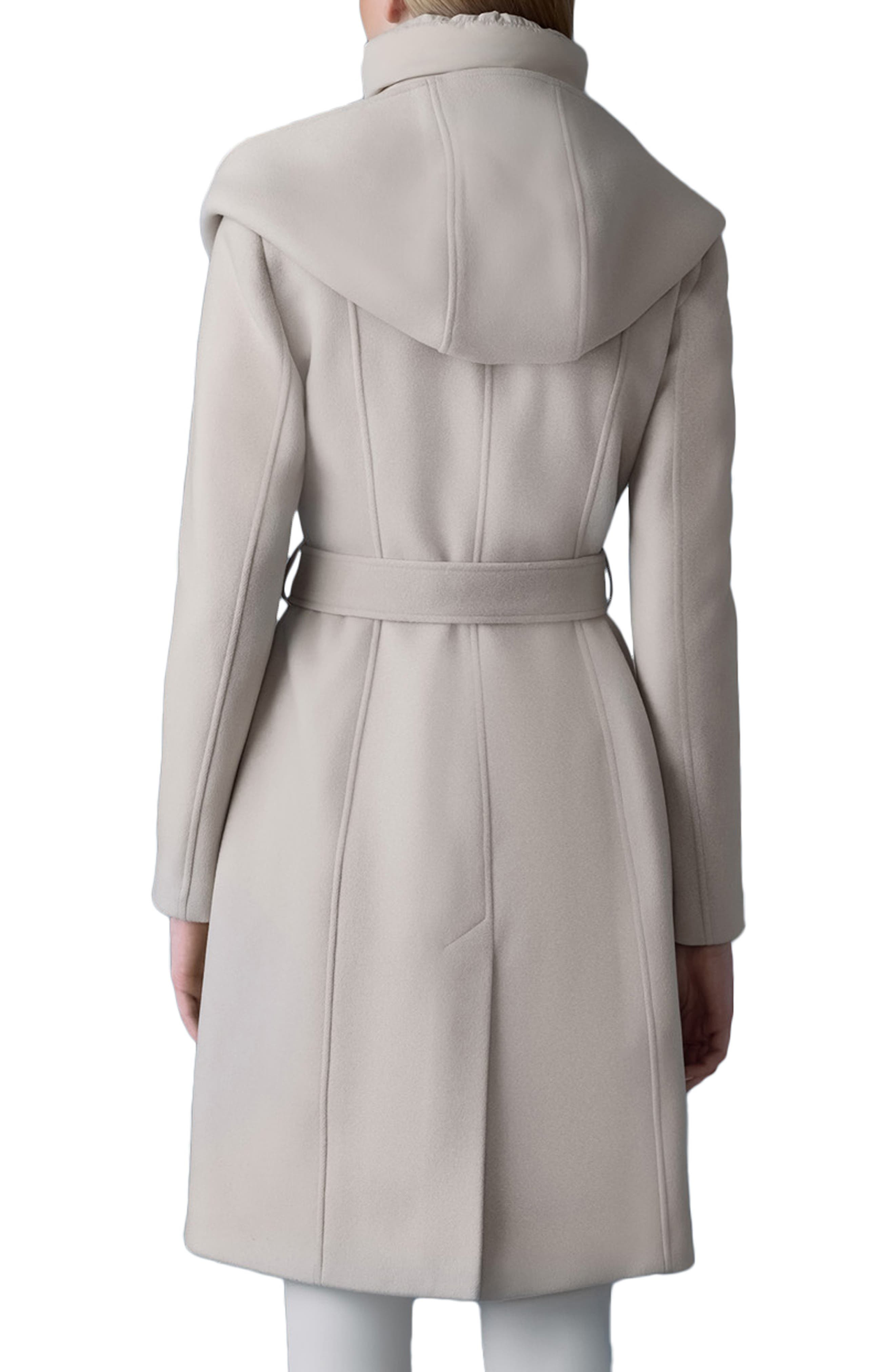 Mackage Shia-SLB 2-in-1 Double Face Wool Coat with Removable Bib in Trench at Nordstrom - 2