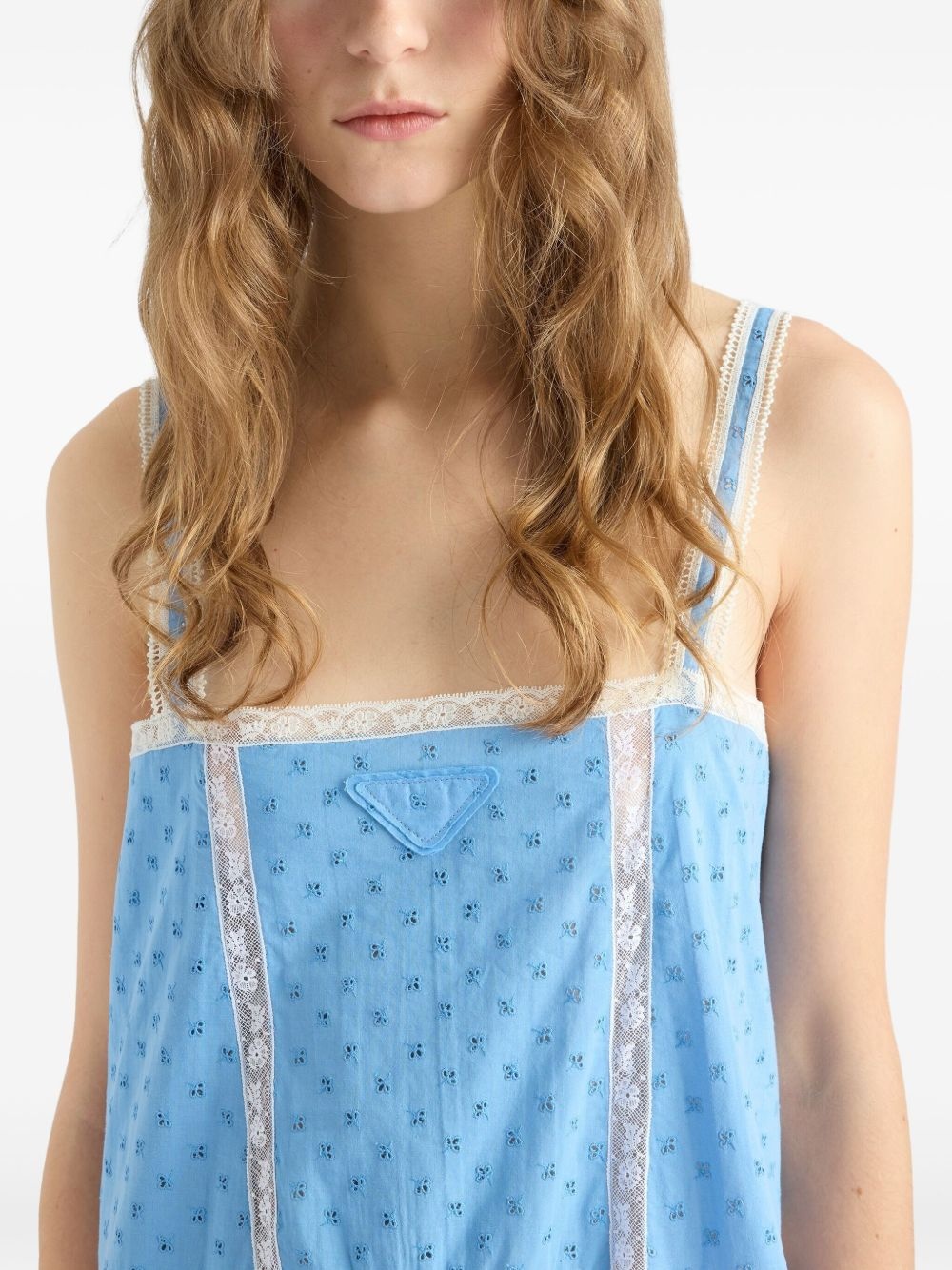 logo-embroidered mini dress - 5