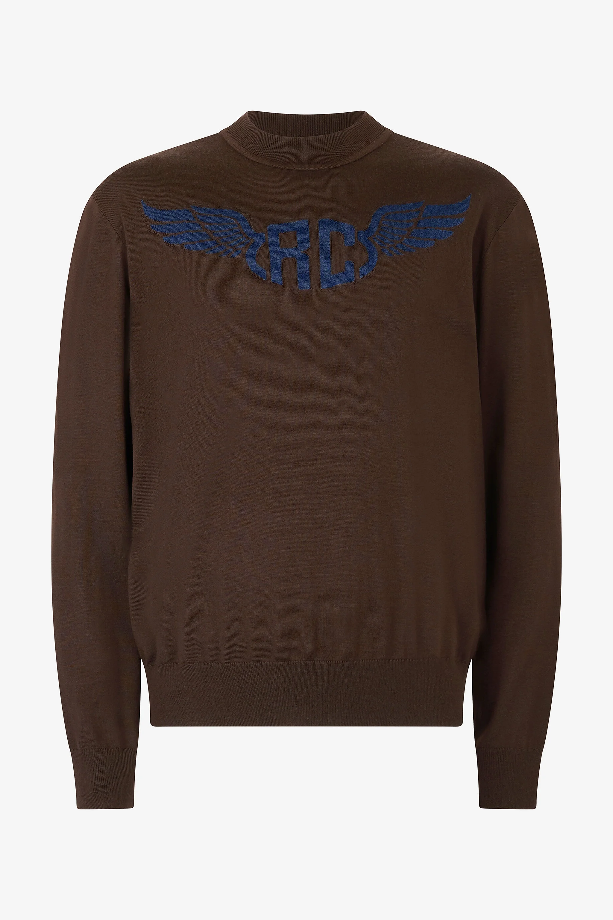 Wool Sweater With Winged Logo - 1