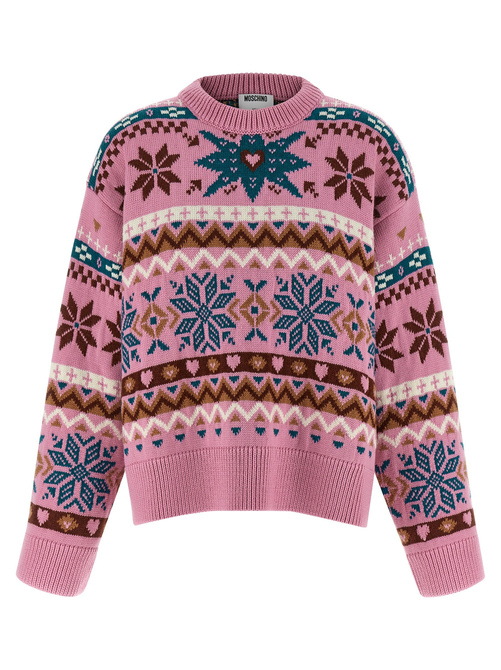 Moschino Women Intarsia Wool Sweater - 1