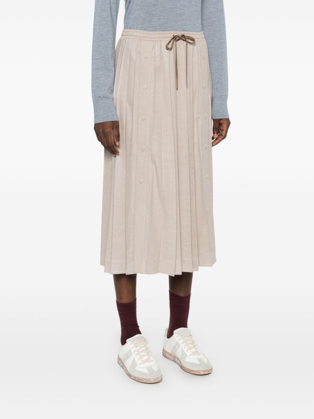 pleated maxi skirt - 3