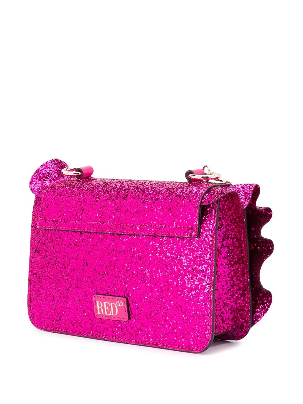 ruffle-detailed glitter crossbody bag - 3