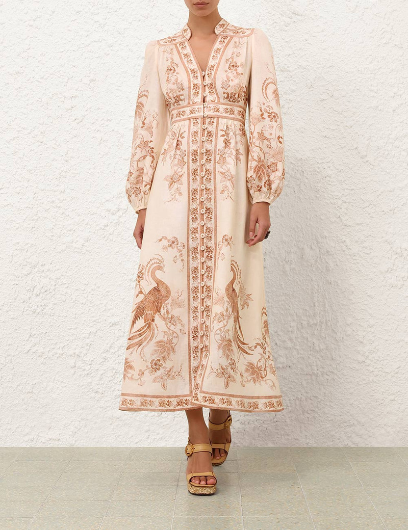 Zimmermann INDRA PLUNGE MIDI DRESS outlook